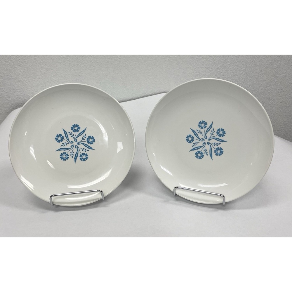 Set of 5 Centura by Corning Corelle Blue Floral BreadDessert Plates 6.5" Vintage